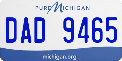 MI license plate DAD9465