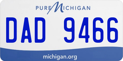 MI license plate DAD9466