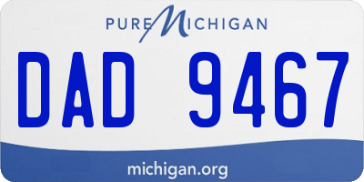 MI license plate DAD9467