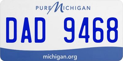 MI license plate DAD9468