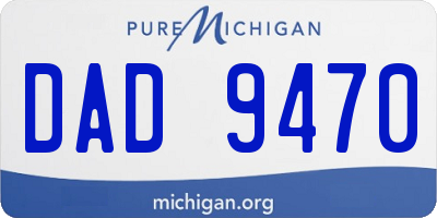 MI license plate DAD9470