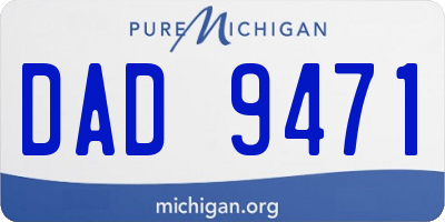 MI license plate DAD9471