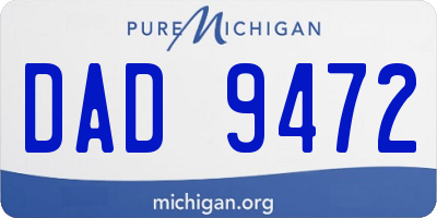 MI license plate DAD9472