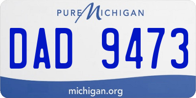 MI license plate DAD9473