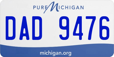 MI license plate DAD9476