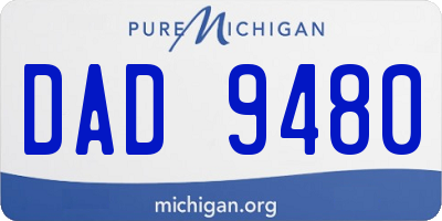 MI license plate DAD9480