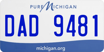 MI license plate DAD9481
