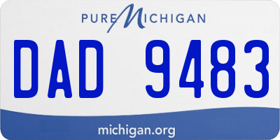MI license plate DAD9483