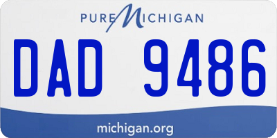 MI license plate DAD9486