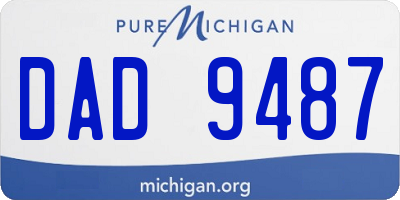 MI license plate DAD9487