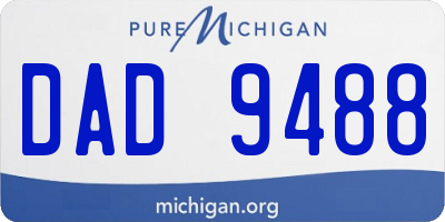 MI license plate DAD9488