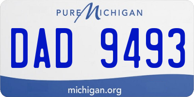 MI license plate DAD9493