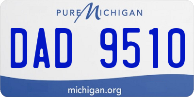 MI license plate DAD9510