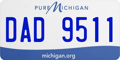 MI license plate DAD9511