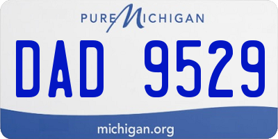 MI license plate DAD9529