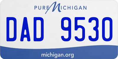 MI license plate DAD9530