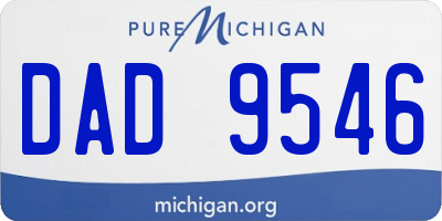 MI license plate DAD9546
