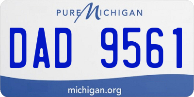 MI license plate DAD9561