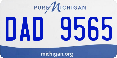 MI license plate DAD9565