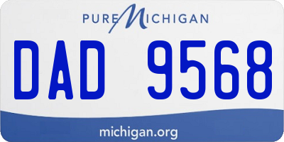 MI license plate DAD9568