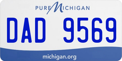 MI license plate DAD9569