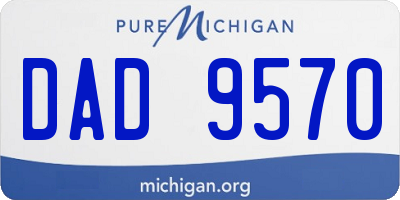 MI license plate DAD9570