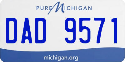 MI license plate DAD9571