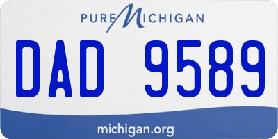 MI license plate DAD9589