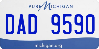 MI license plate DAD9590