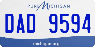 MI license plate DAD9594