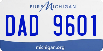 MI license plate DAD9601