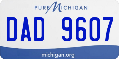 MI license plate DAD9607