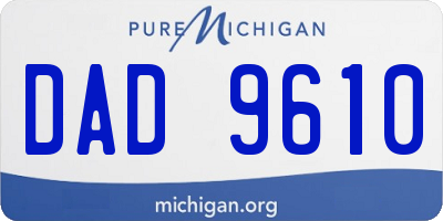 MI license plate DAD9610
