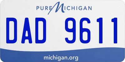 MI license plate DAD9611
