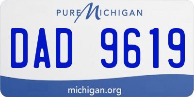 MI license plate DAD9619