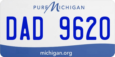 MI license plate DAD9620