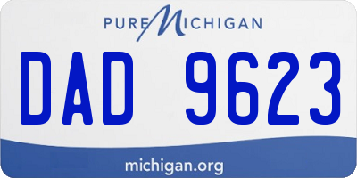 MI license plate DAD9623