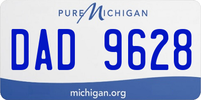 MI license plate DAD9628