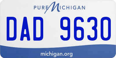 MI license plate DAD9630
