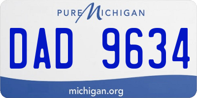 MI license plate DAD9634