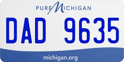 MI license plate DAD9635