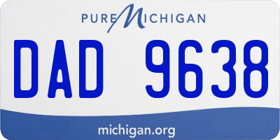 MI license plate DAD9638