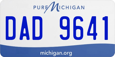 MI license plate DAD9641