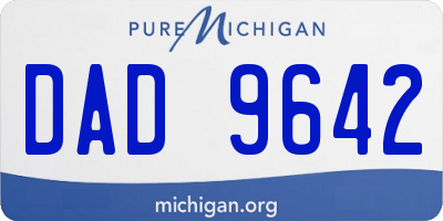 MI license plate DAD9642