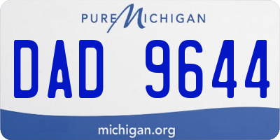 MI license plate DAD9644