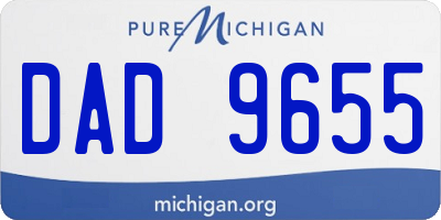 MI license plate DAD9655