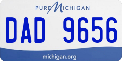 MI license plate DAD9656