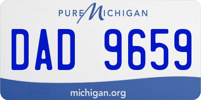 MI license plate DAD9659