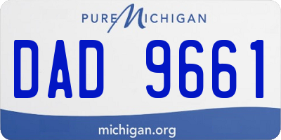 MI license plate DAD9661