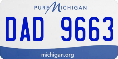 MI license plate DAD9663